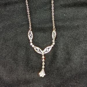 18" adjustable rhinestone necklace